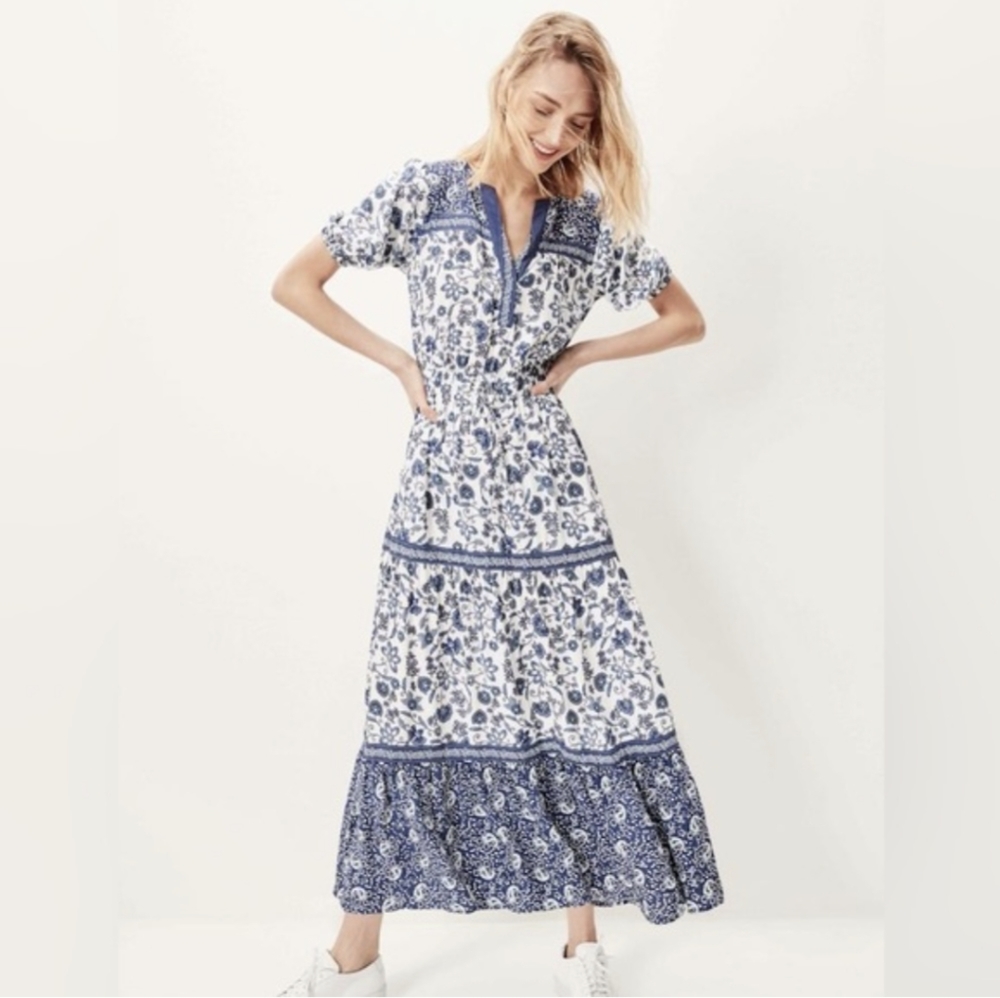 Gap split vneck drawstring dress Small